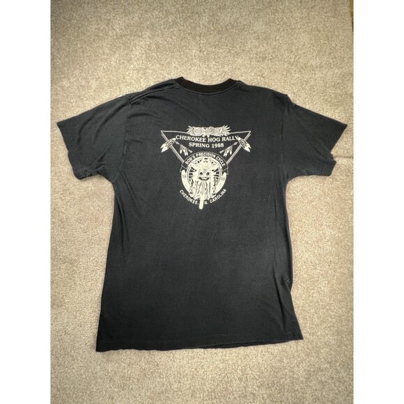 Vintage 1988 Cherokee Rally Bobs Precision Cycle Motorcycle Art Shirt Size Large - Picture 2 of 8